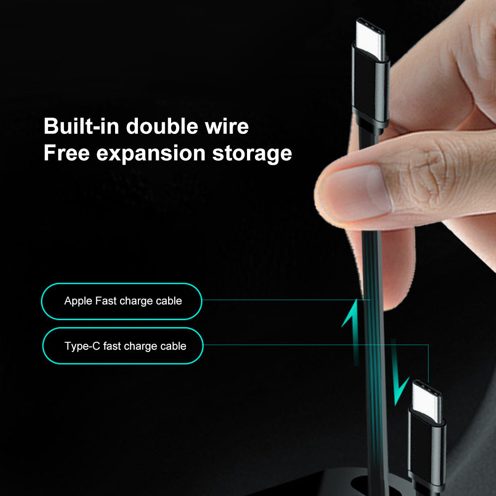 Five charging ports of the 66W car charger shown in detail