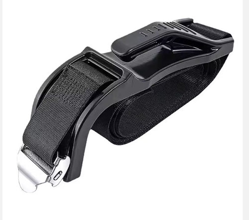 Pregnancy seat belt adjuster with padded comfort cover, shown in full